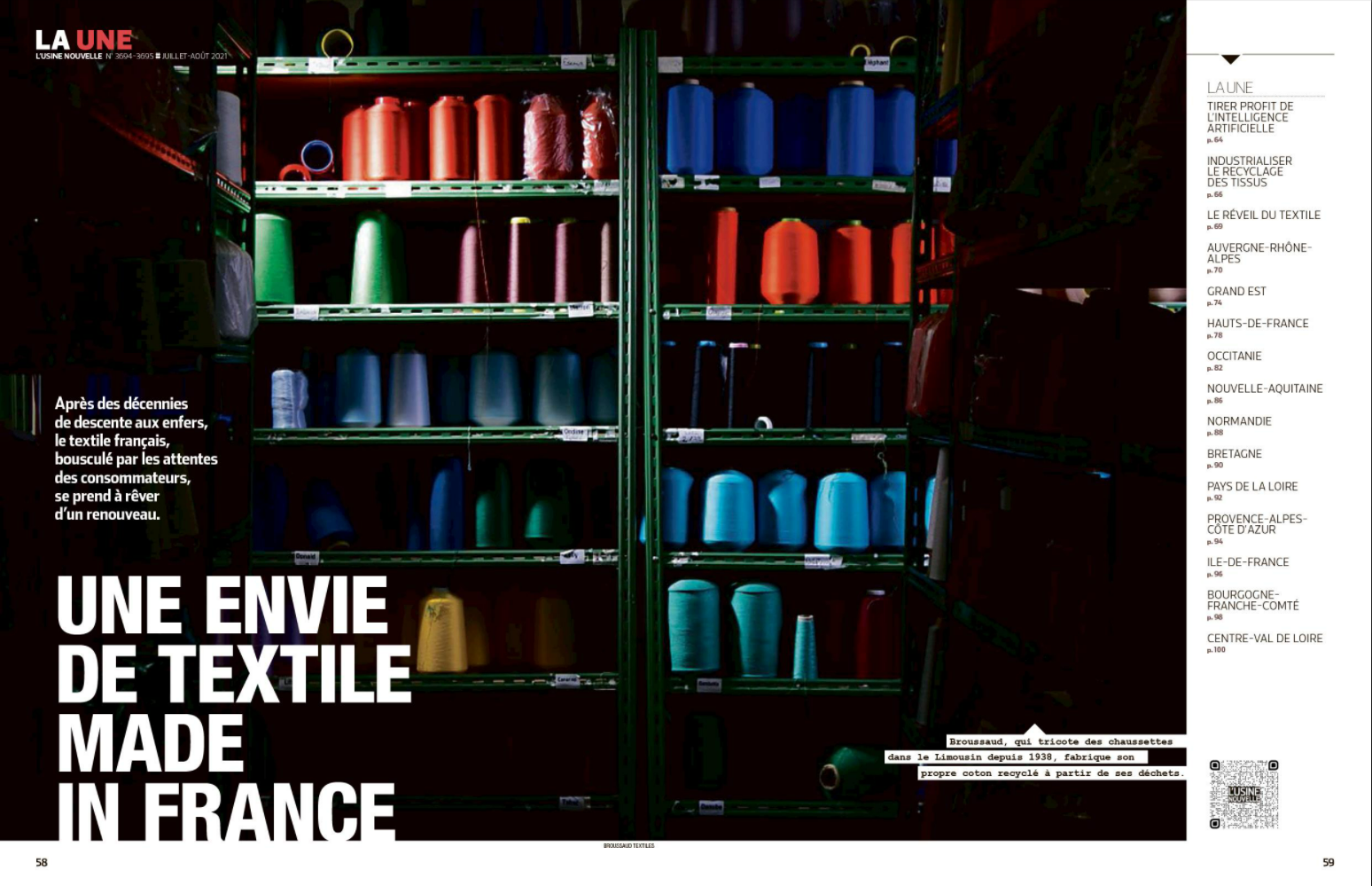 Le réveil du textile français, dossier de l’Usine Nouvelle
